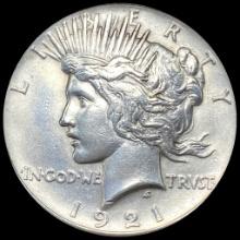 1921 Silver Peace Dollar NEARLY UNCIRCULATED