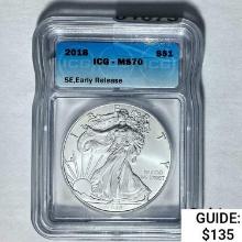 2018 Silver Eagle ICG MS70
