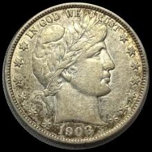 1908-O Silver Barber Half Dollar ABOUT UNCIRCULATED