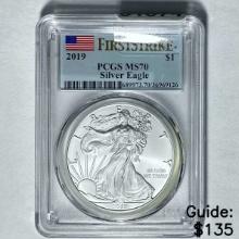 2019 Silver Eagle PCGS MS70