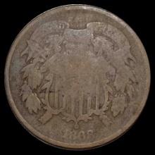 1868 Bronze Two-Cent Piece LIGHTLY CIRCULATED