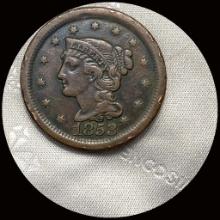 1853 Braided Hair Large Cent LIGHTLY CIRCULATED