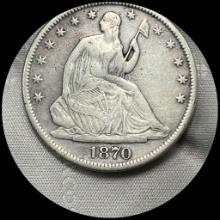 1870 Seated Liberty Half Dollar LIGHTLY CIRCULATED