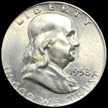 1958-P Silver Half Dollar Franklin UNCIRCULATED