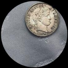 1909 Barber Dime CHOICE AU