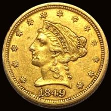 1849 Gold $2.50 Liberty Head Quarter Eagle CHOICE AU