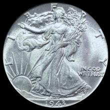 1943 Walking Liberty Half Dollar GEM BU