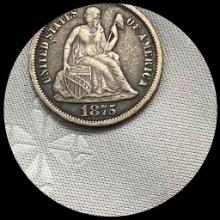 1875 Seated Liberty Dime LIGHTLY CIRCULATED