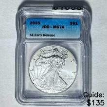 2018 Silver Eagle ICG MS70