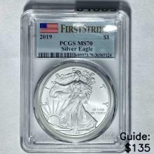 2019 Silver Eagle PCGS MS70