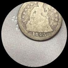 1843 Seated Liberty Dime NICELY CIRCULATED
