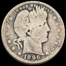 1896-O Silver Barber Quarter NICELY CIRCULATED