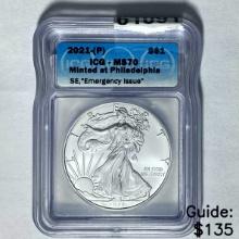 2021-(P) Silver Eagle ICG MS70