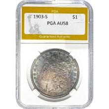 1903-S Morgan Silver Dollar PGA AU58