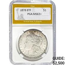 1878 8TF Morgan Dollar PGA MS63+