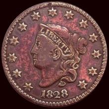 1828 Coronet Head Large Cent HIGH GRADE