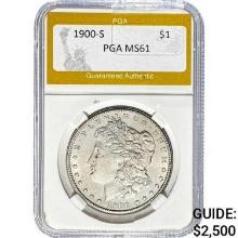 1900-S Morgan Silver Dollar PGA MS61