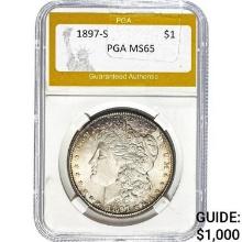 1897-S Morgan Dollar PGA MS65