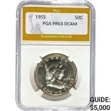1955 Franklin Half Dollar PGA PR63 DCAM