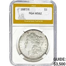 1887/6 Morgan Silver Dollar PGA MS62