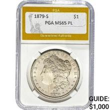 1879-S Morgan Dollar PGA MS65 PL