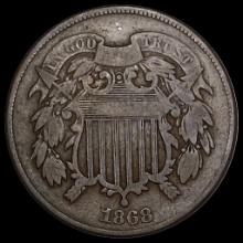 1868 Two-Cent Piece NICELY CIRCULATED