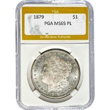 1879 Morgan Silver Dollar PGA MS65 PL