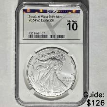 2024(W) Silver Eagle NGC Mint State 10