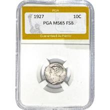1927 Mercury Dime PGA MS65 FSB
