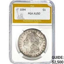 1894 Morgan Silver Dollar PGA AU50