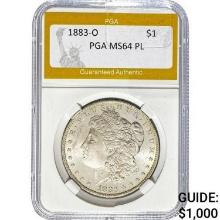 1883-O Morgan Dollar PGA MS64 PL