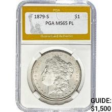 1879-S Morgan Dollar PGA MS65 PL