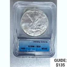 2018 Silver Eagle ICG MS70