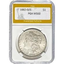 1882-O/S Morgan Silver Dollar PGA MS60