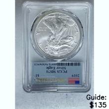2019 Silver Eagle PCGS MS70