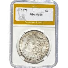 1879 Morgan Silver Dollar PGA MS65