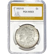 1921-D Morgan Dollar PGA MS63