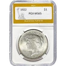 1922 Peace Dollar PGA MS65