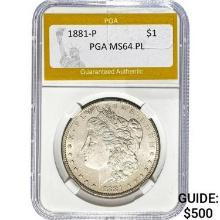 1881-P Morgan Dollar PGA MS64 PL