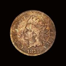 1875 Indian Head Cent NICELY CIRCULATED