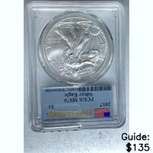 2017 Silver Eagle PCGS MS70
