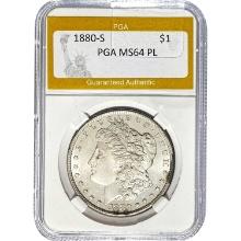 1880-S Morgan Dollar PGA MS64 PL