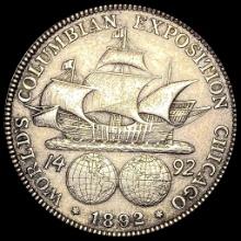 1892 Silver Columbian Half Dollar ABOUT UNCIRCULATED