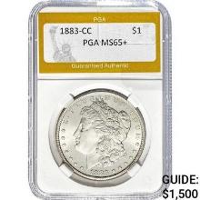 1883-CC Morgan Dollar PGA MS65+