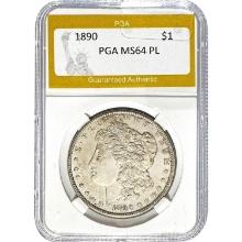 1890 Morgan Silver Dollar PGA MS64 PL