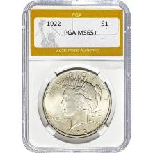 1922 Peace Dollar PGA MS65+