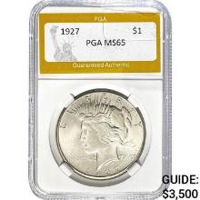1927 Peace Dollar PGA MS65