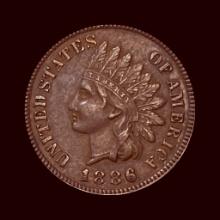 1886 Indian Head Cent CHOICE AU