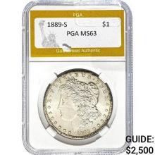 1889-S Morgan Dollar PGA MS63
