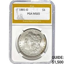 1881-O Morgan Dollar PGA MS65